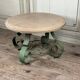 Table basse en fer forgé et marbre beige vers 1930