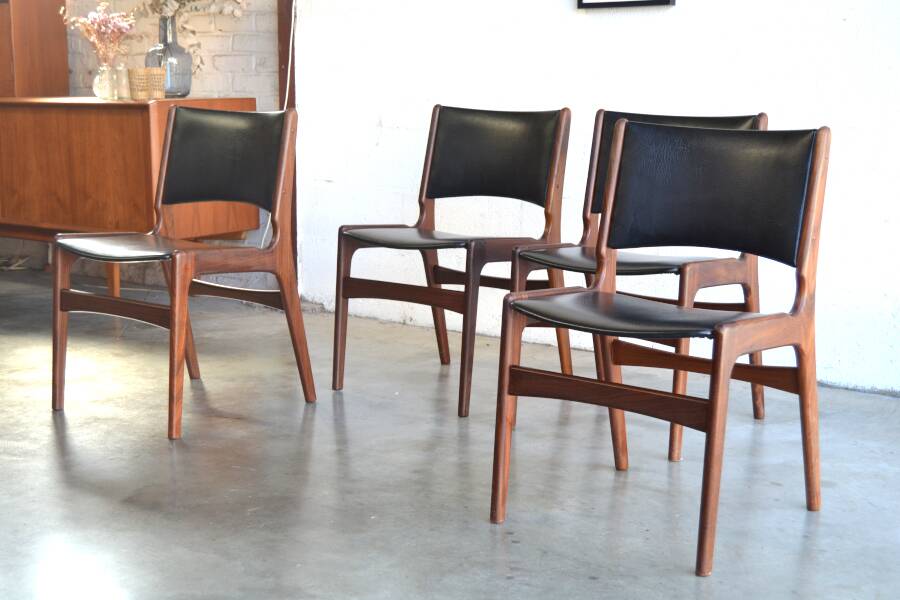 Series of four chairs by Erik Buch