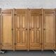 Oak and Brass Wardrobe by Guillerme Et Chambron, 1960s