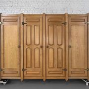 Armoire en Chêne et Laiton par Guillerme Et Chambron, 1960s