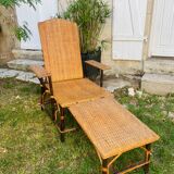 Rattan chaise longue 1920