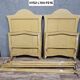Pair of antique painted beds with floral decoration - 19th century - Venetian style