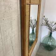 Miroir en rotin vintage
