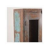Blue patina glazed cabinet