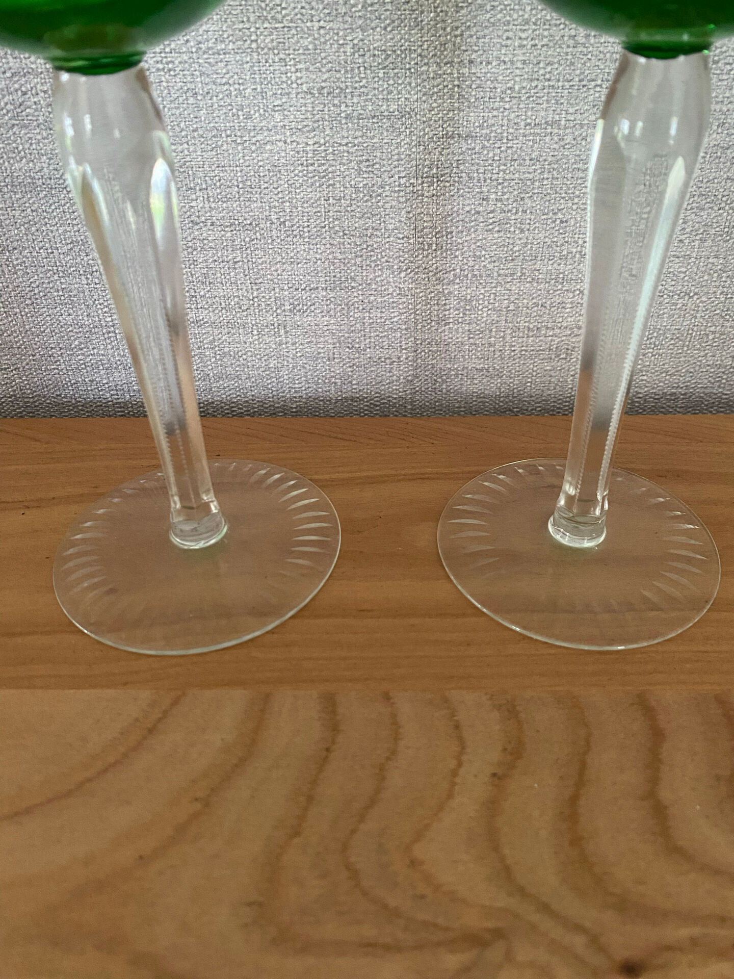2 crystal Roemer wine glasses from the 70s/80s.