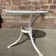 Pedestal table metal garden bistro 1950 vintage