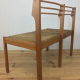 Wooden mulched modernist bench in 1950s
