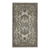 Overdyed Wool Vintage Handmade Carved Rug 168 cm x 287 cm