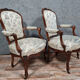 Pair of armchairs from the Napoleon III period in rosewood