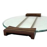 Plateau en verre art déco, France années 1930