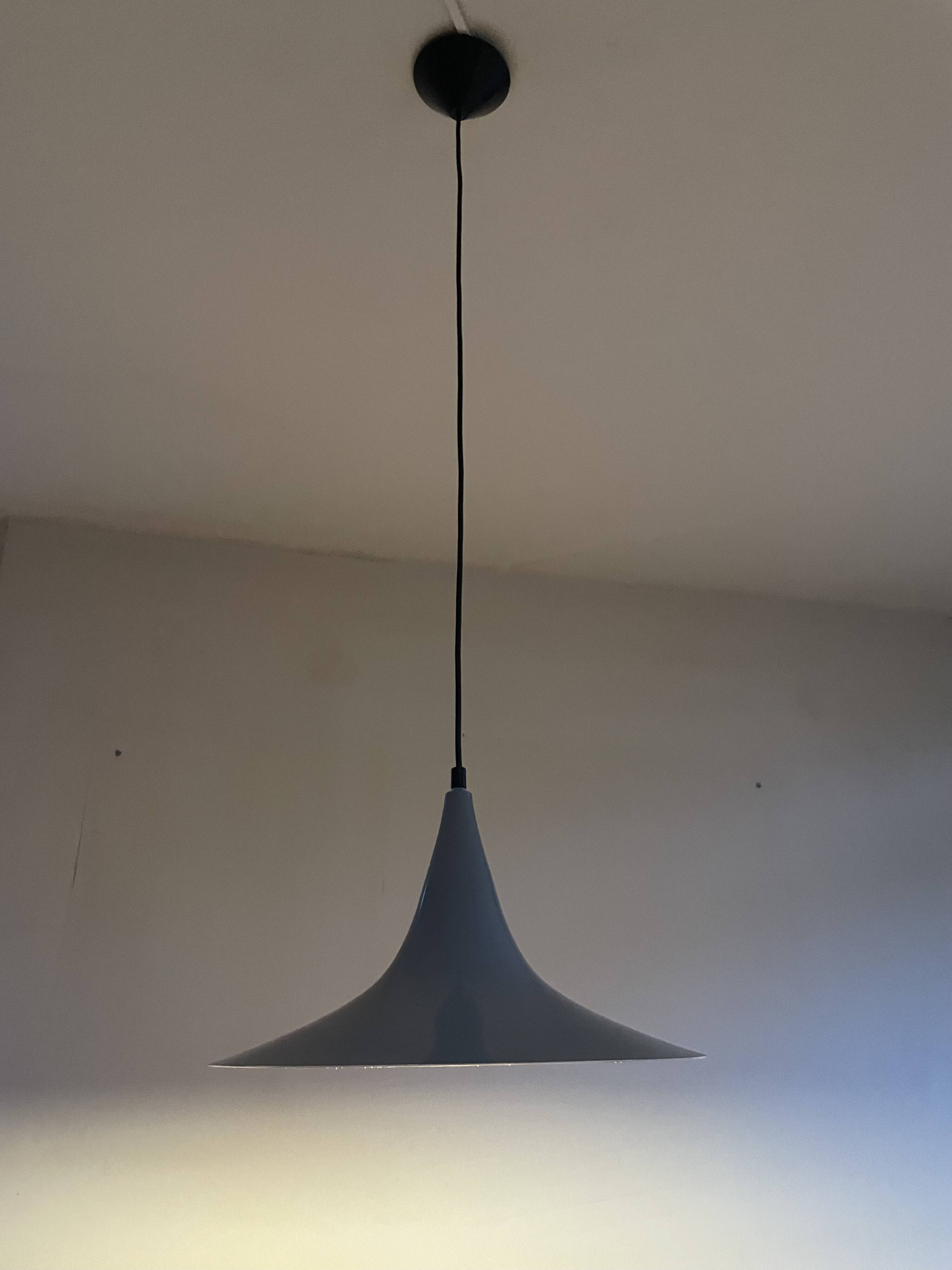 Gray trompet pendant light
