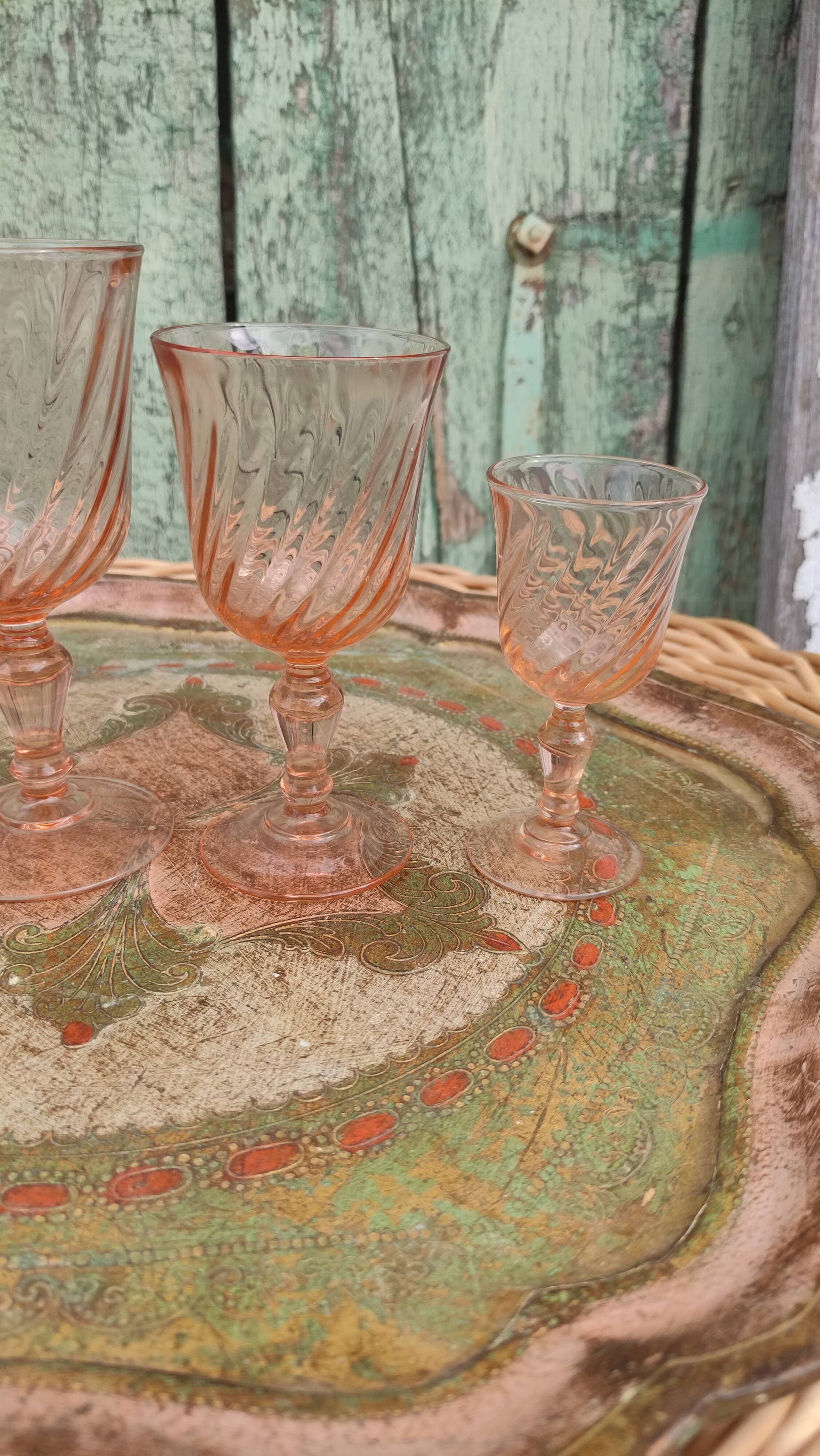 Champagne flutes rosaline d'arcoroc luminarc roses