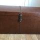 Ancient wooden and faux leather trunk