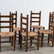 Ensemble de six chaises de salle à manger françaises par Charles Dudouyt
