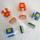 4 vintage 70s pop glasses
