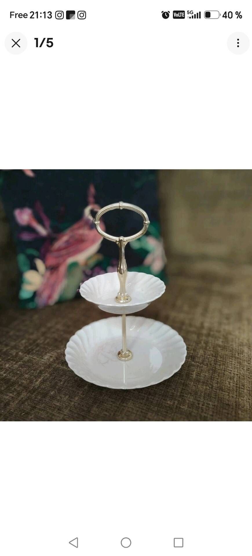 Old cake stand / 2-tier cake server - myott olde che