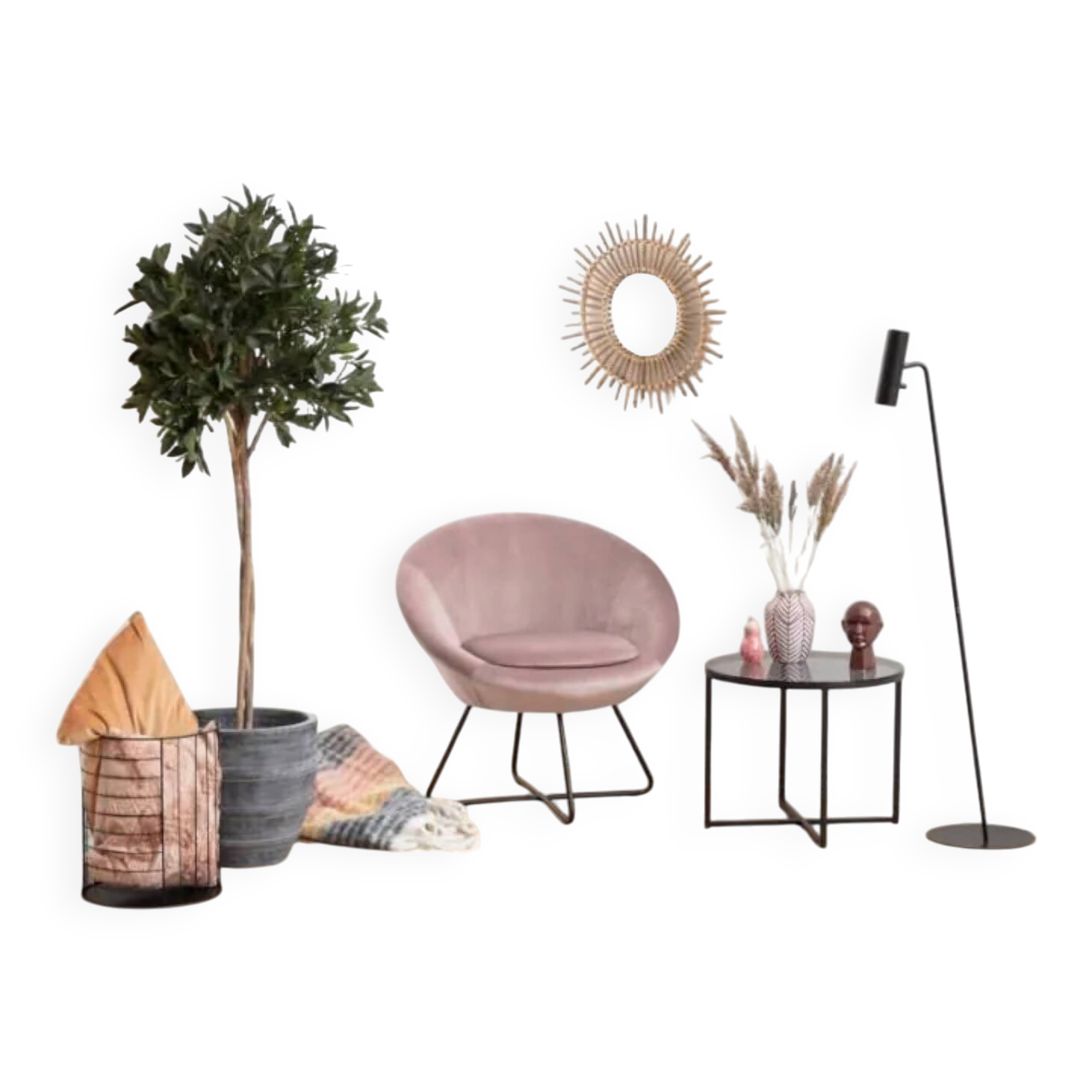 Velvet armchair