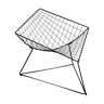 Black lacquered metal 'Oti' chair designed by Niels Gammelgaard for Ikea, c.1980