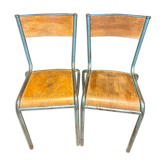 Pair of vintage school chairs