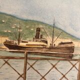 Vintage marine watercolor