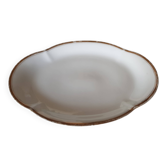 Plat pour servir à liseré doré