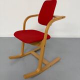Stokke Varier Actulum red Scandinavian design rocking chair