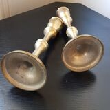 Pair of copper candlesticks