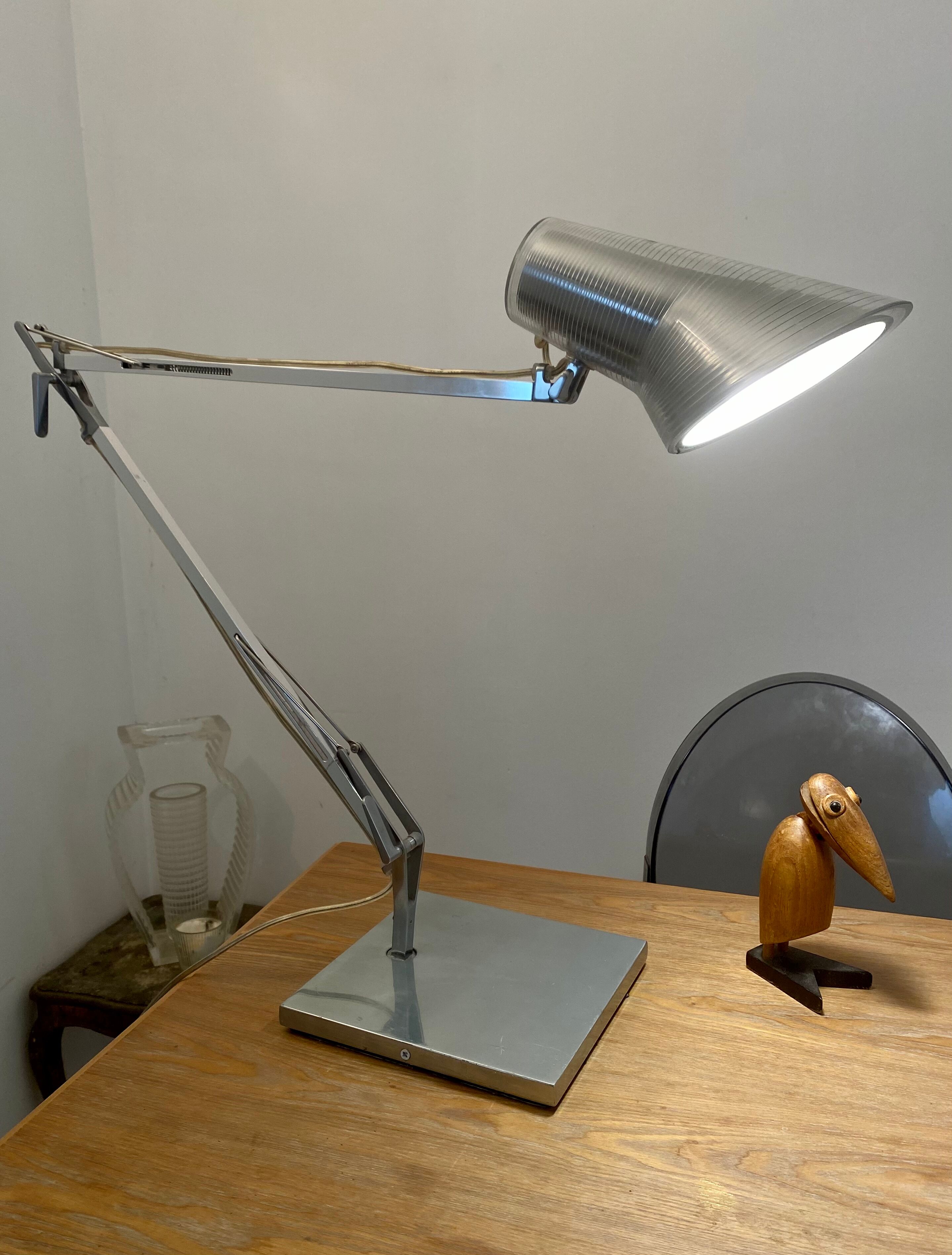 Kelvin T Flos design Antonio Citterio chrome aluminium desk lamp