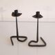 Pair of wrought iron candle holders 1960