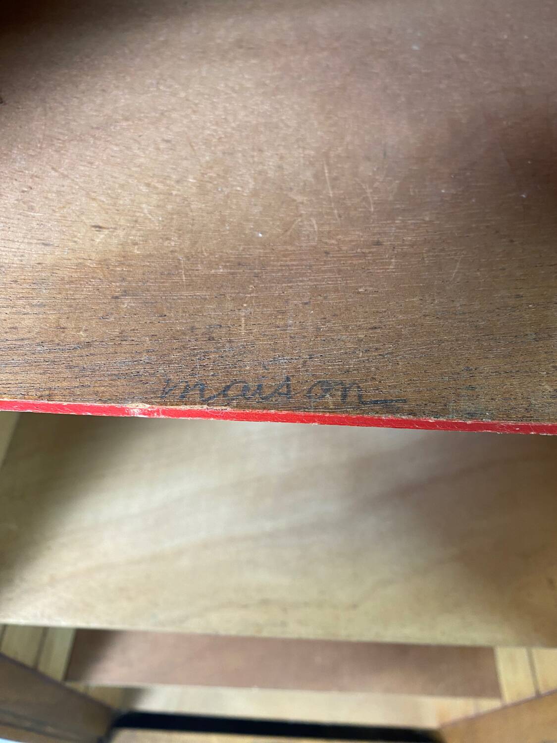 Vintage curtain file cabinet