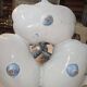 Large centrepiece in earthenware, hand-painted: Jules Verlingue workshop