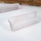 Lot of 6 bubbled glass knife holders