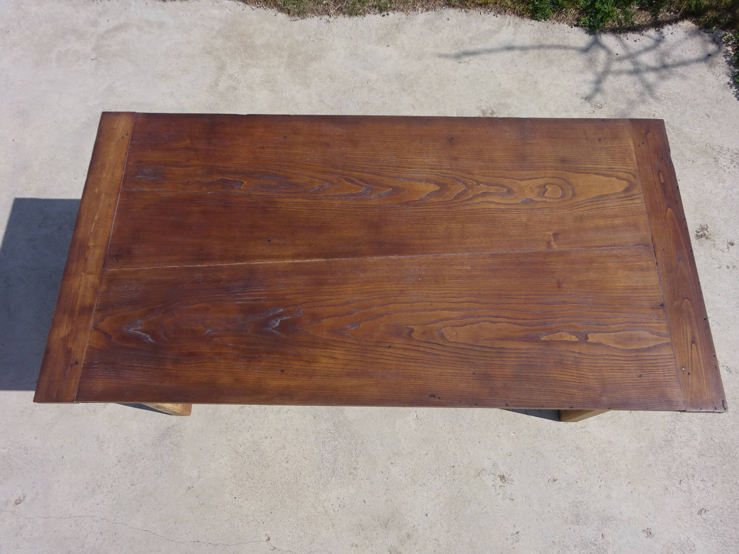 Ancienne table de ferme en chêne massif