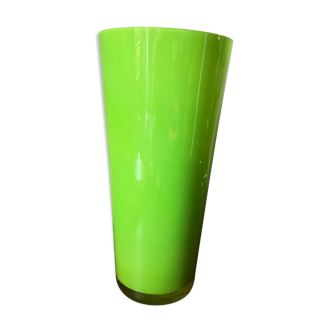 Green opaline vase