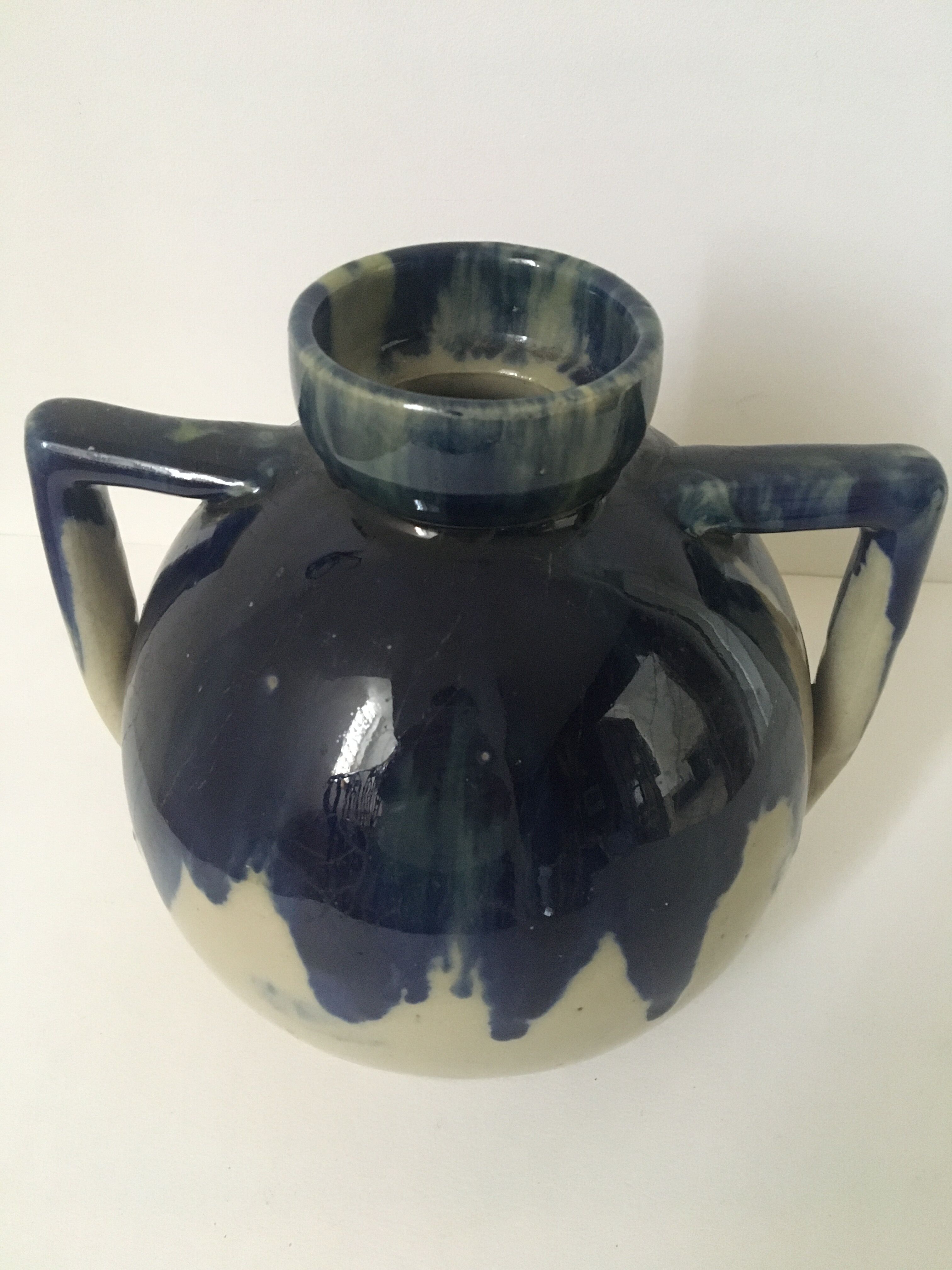 JEP vase in sandstone flame décor, 1920