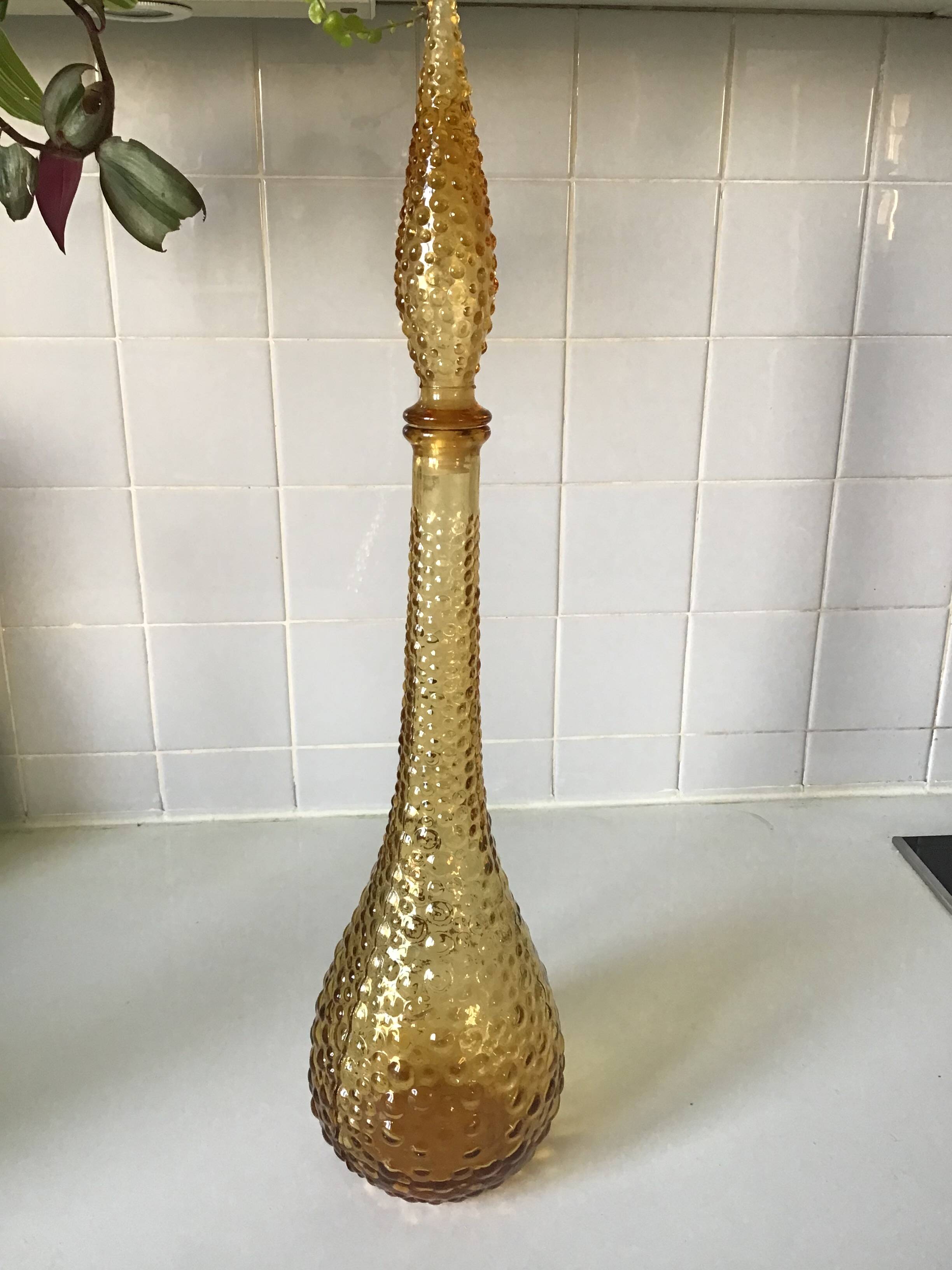 Large yellow-brown Empoli bottle