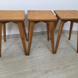 Set de tabourets en chêne