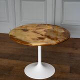 Onyx side table with tulip base