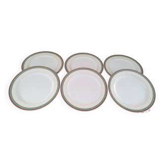 Set of 6 Villeroy & Boch dinner plates, Luxembourg Milenia model