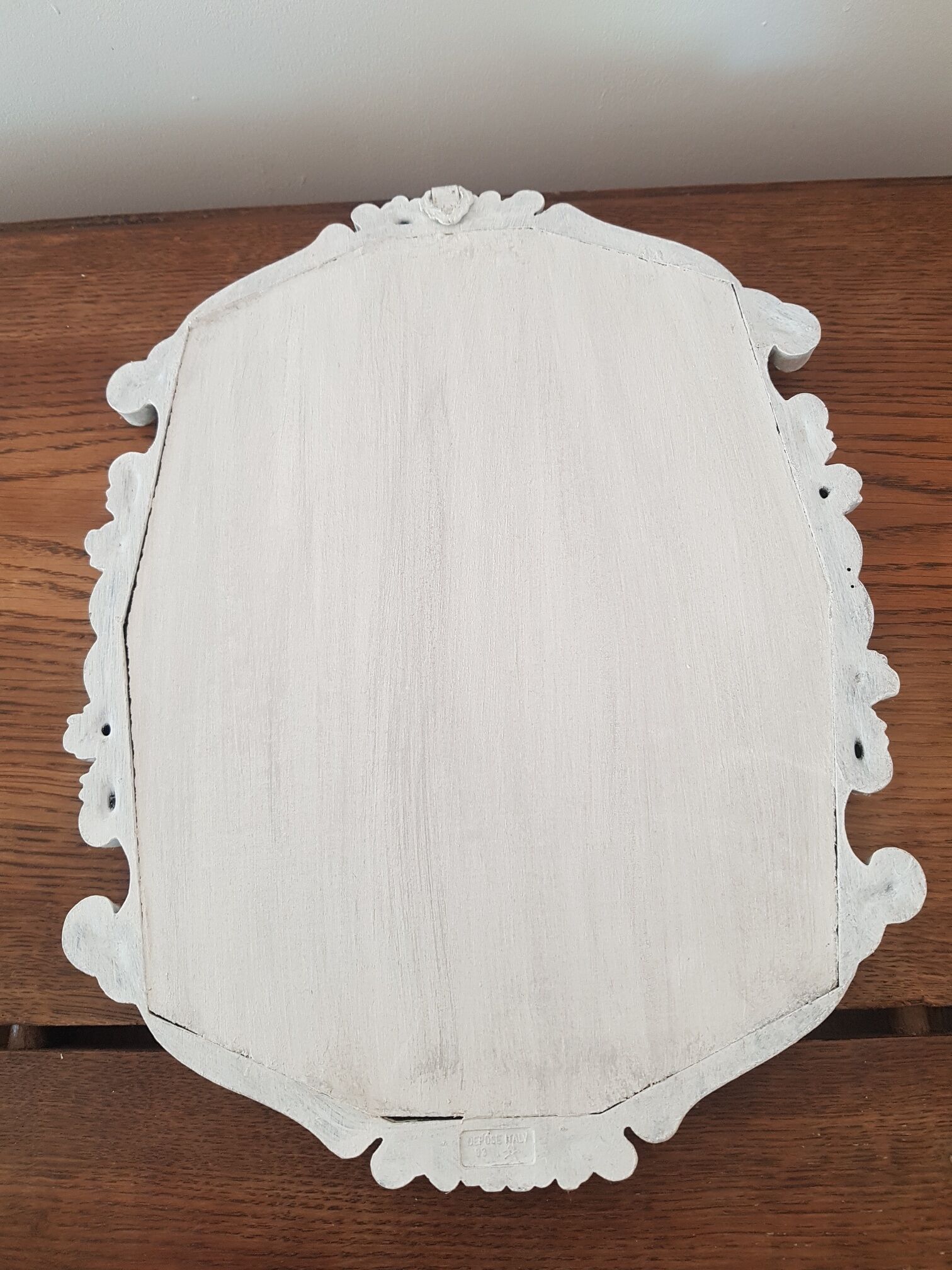 Mirror floral decoration patinated gray 38€