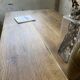 Table de ferme chêne pieds fuseaux 1950