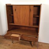 vintage sideboard with drawers and sliding doors