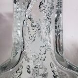 Vase en verre texturé par Ingrid Glashutte années 1970