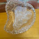 Vintage Heart-Shaped Crystal Dish by D'ARQUES with Swan Decoration #E0