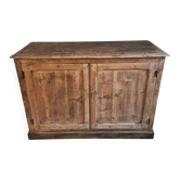 Armoire de travail ancienne française en pin à deux portes – style campagne rustique