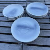 12 Saint Amand fish plates, Ocean model
