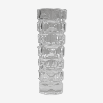 Vase géométrique verre et cristal