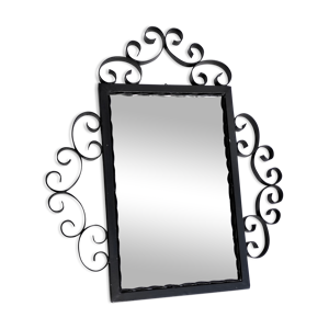 Miroir ancien avec décor