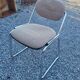 Vintage office chair with chrome base and fabric top