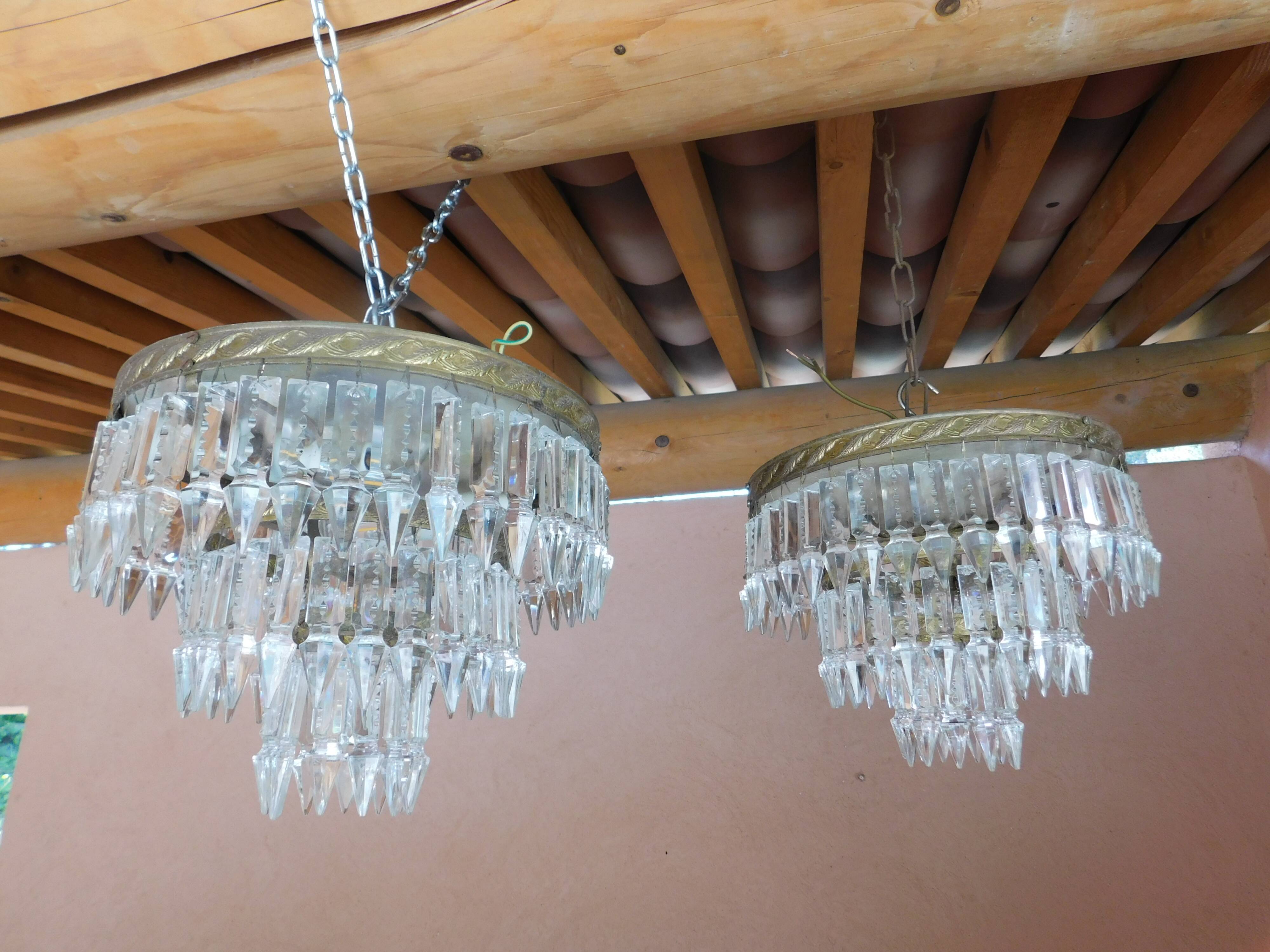 Pair of tassel ceiling lights